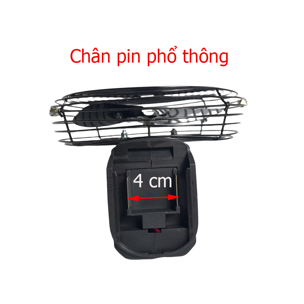 Quạt 8inh  Chạy Pin 15cell Drama Chân Pin Makita Phổ Thông Dùng Liên Tục 6-8 Tiếng