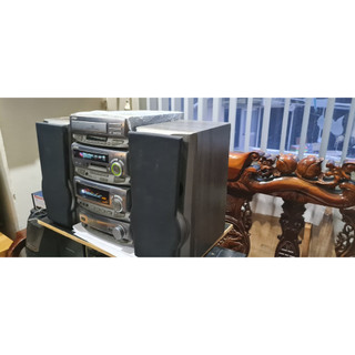Dàn trung kenwood h5 4 thớt rời điện 100v hoạt động tốt cd, md, aux,fm.