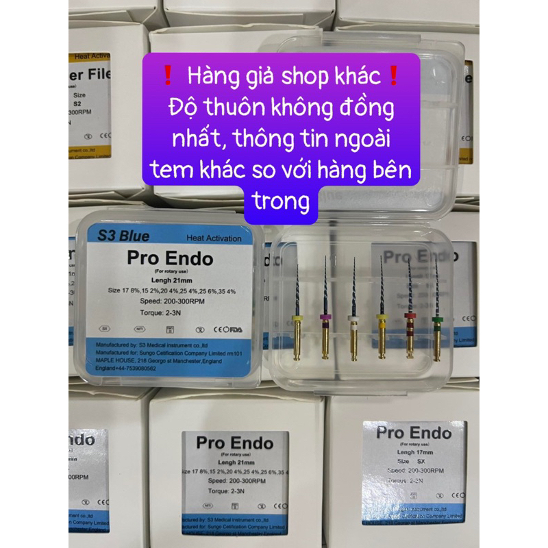 Trâm máy nội nha, trâm dẻo kháng gãy S3 Blue File máy nội nha kháng gãy File máy S3 Blue