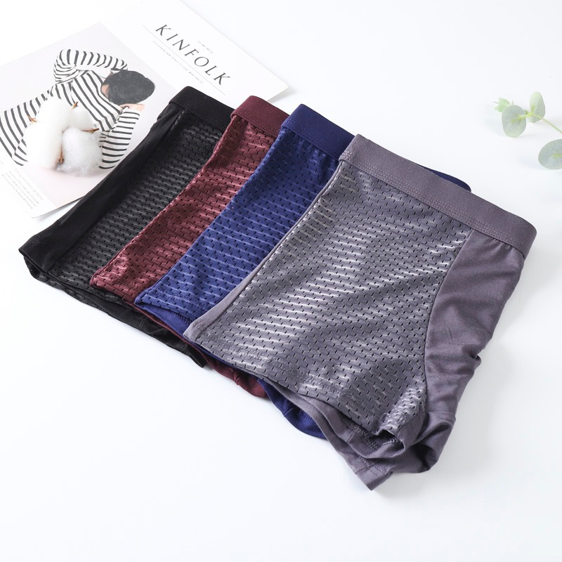 Quần Boxer Nam Men Pro lưới thoáng mát phối cotton phần mông