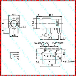 [5 cái] Jack âm thanh 3.5mm cái 4pin 5pin (tự chọn)