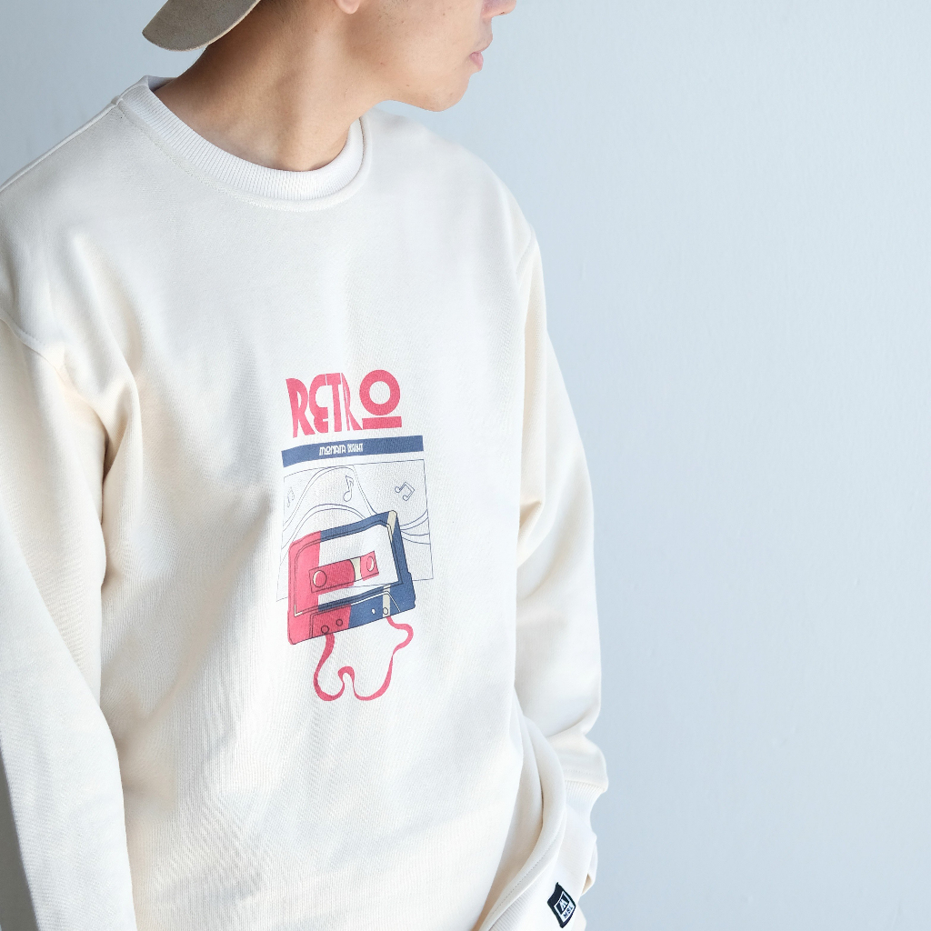 MONATA BLUELIGHT Retro Cassette - Áo Sweater Nỉ