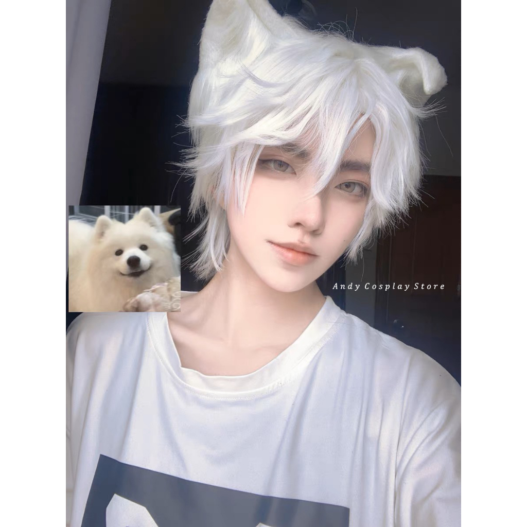 Tóc giả/ Wig teen nam trắng Manreally