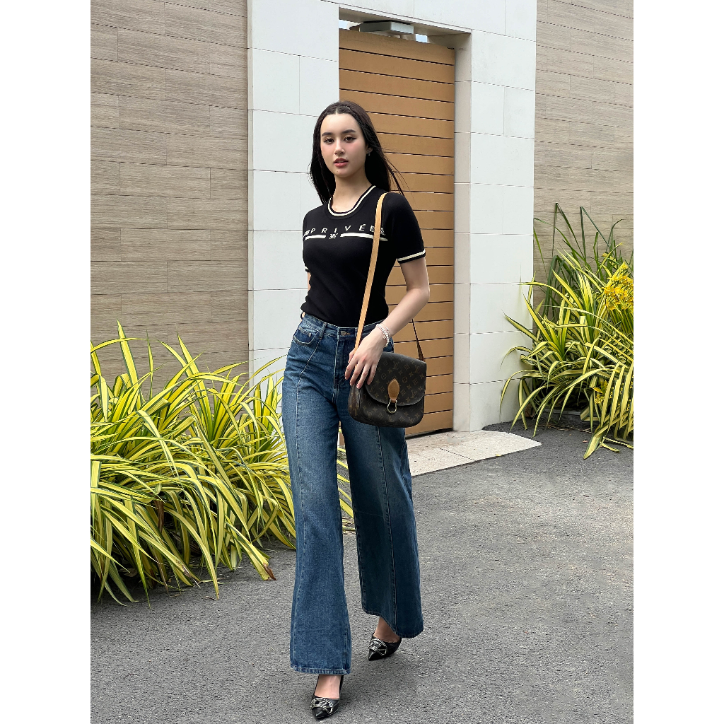 DVRK - Quần Jeans Ống Rộng Privé Lined Wide-Leg Denim Jeans La Galerie - DVRK-23SS