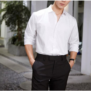 Áo sơ mi nam màu trắng cao cấp slimfit dáng hàn lịch lãm