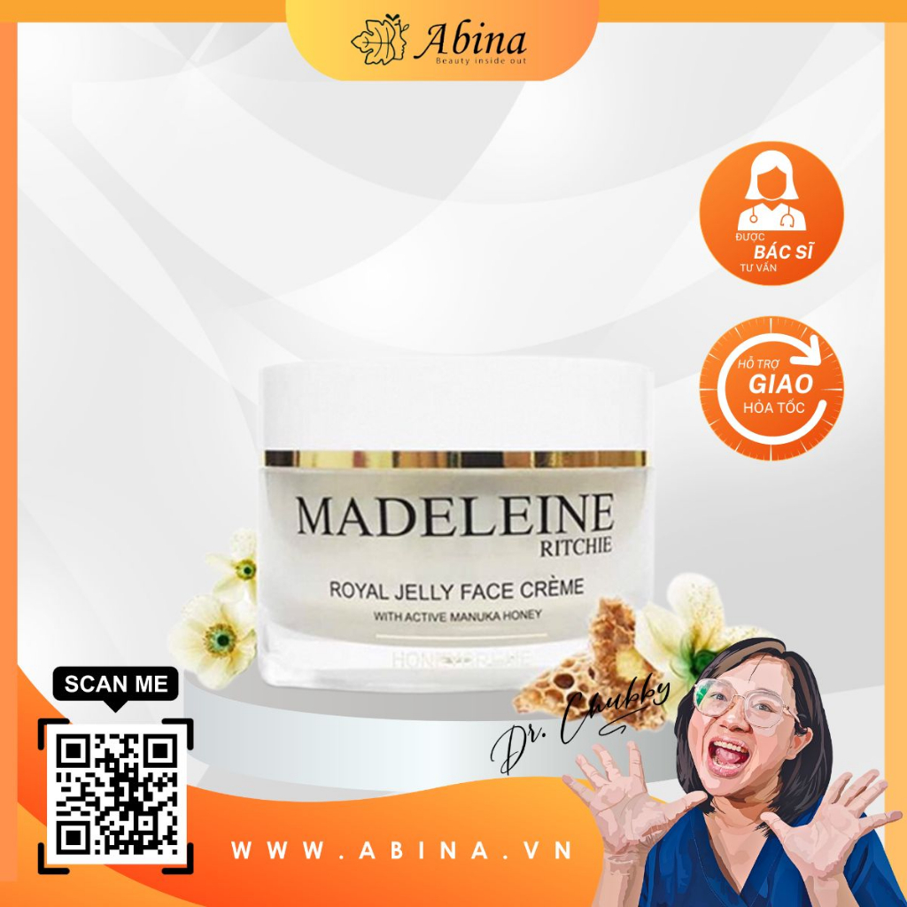 Kem Dưỡng Da Sữa Ong Chúa Royal Jelly Face Creme 100mL Madeleine Ritchie - Chubby
