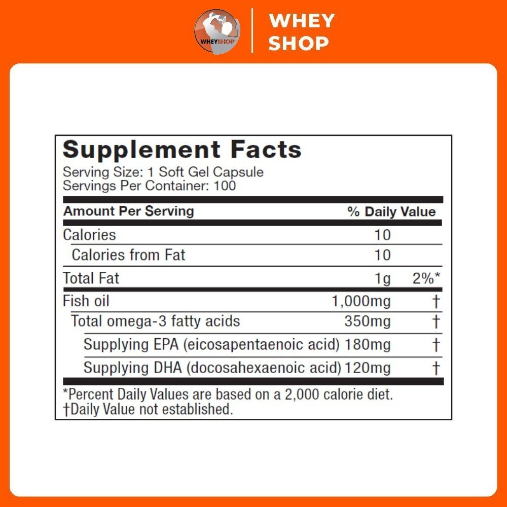 Viên uống bổ sung Platinum Fish Oil  - WHEYSHOP VN