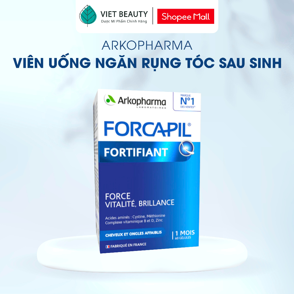 Viên uống ngăn rụng tóc sau sinh Arkopharma Forcapil Fortifiant