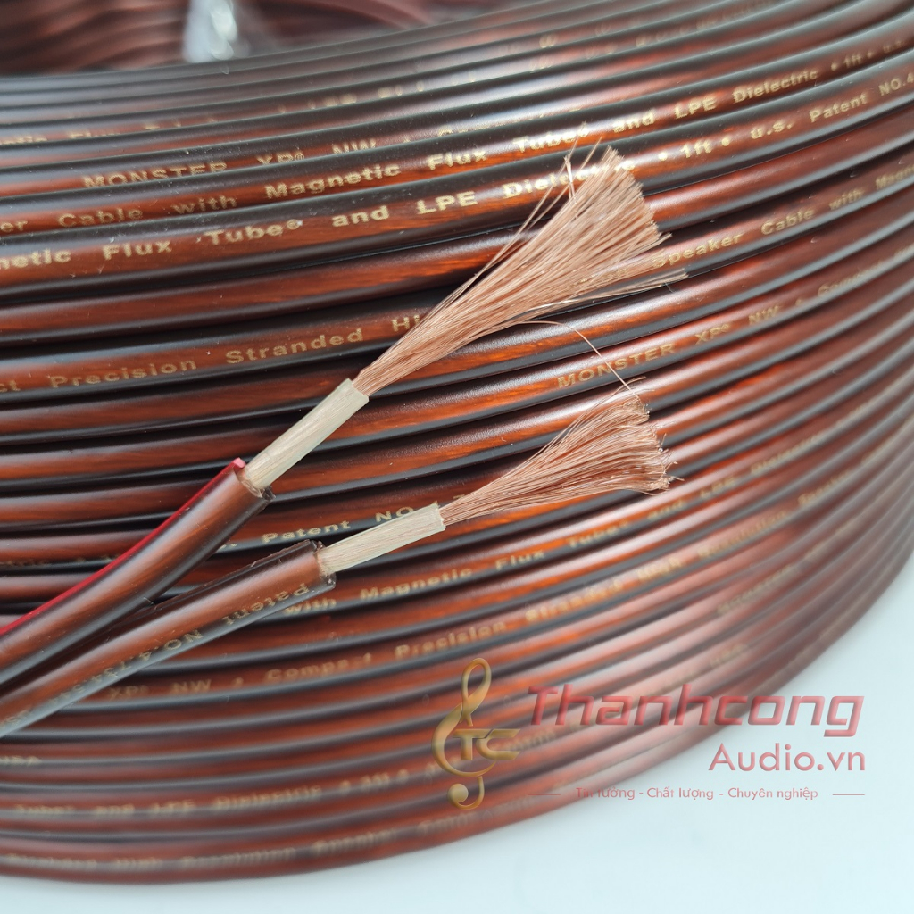 1 mét Dây loa Monster 2 lõi sợi 2*150 đông nguyên chất cao cấp