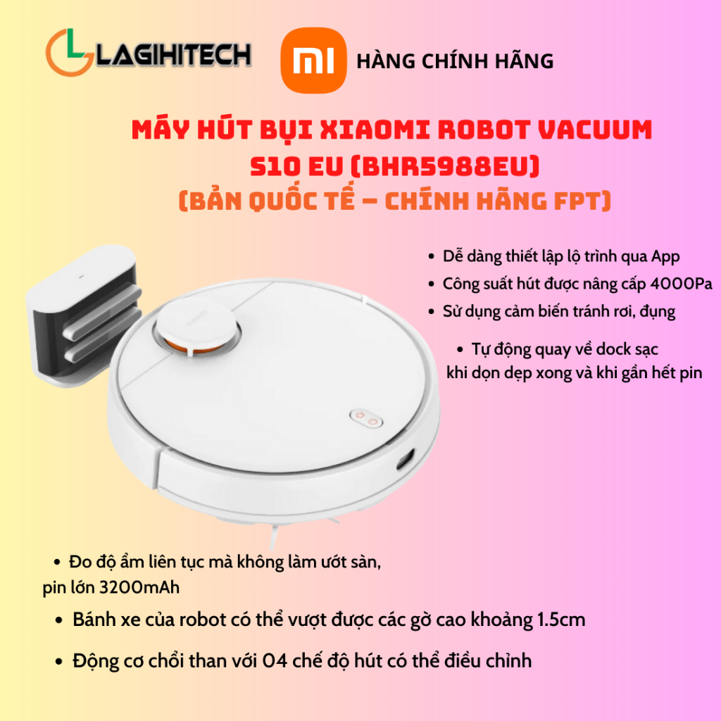 Robot Hút Bụi Lau Nhà Xiaomi Vacuum E10 / S10 / S10+ / X10 EU / X10+ EU (Bản Quốc Tế - Chính Hãng FPT)