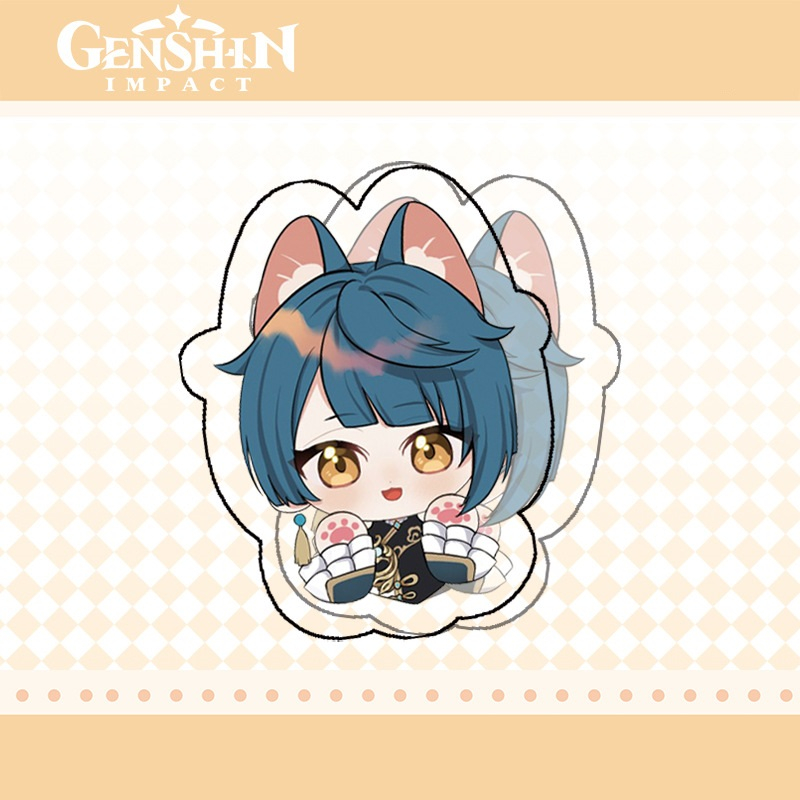 Kẹp giấy Genshin Impact | Kẹp giấy 2 mặt hình trong suốt phiên bản ver chibi siêu Scaramouche Zhongli Diluc Kokomi