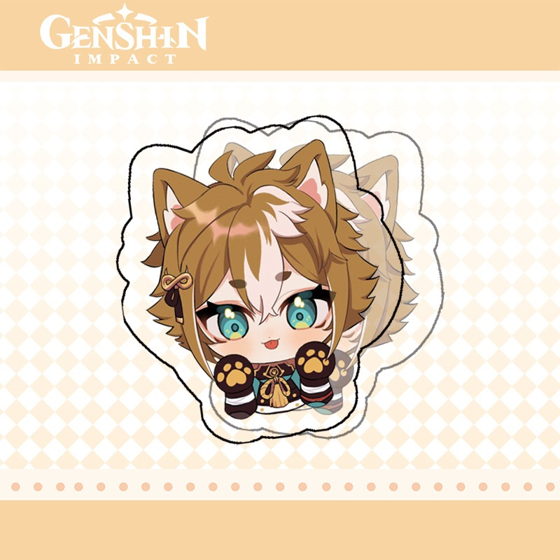 Kẹp giấy Genshin Impact | Kẹp giấy 2 mặt hình trong suốt phiên bản ver chibi siêu Scaramouche Zhongli Diluc Kokomi