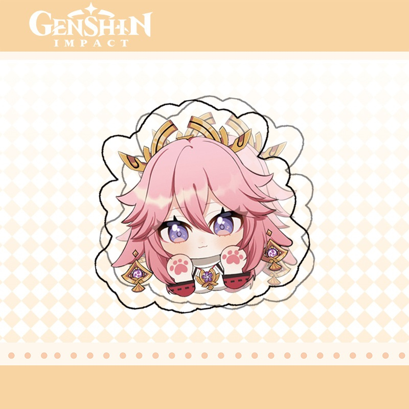 Kẹp giấy Genshin Impact | Kẹp giấy 2 mặt hình trong suốt phiên bản ver chibi siêu Scaramouche Zhongli Diluc Kokomi