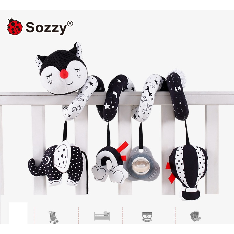 Đồ chơi treo xoắn ốc, đồ chơi treo cũi, đồ chơi treo xe đẩy Sozzy