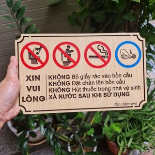 Biển treo nhà vệ sinh - nội quy buồng vệ sinh - toilet, wc, no smoking
