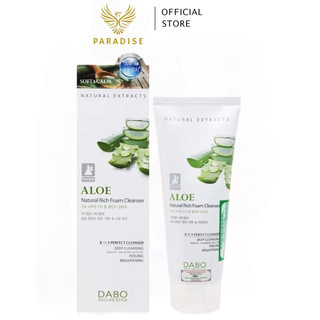 Sữa rửa mặt lô hội 3-in-1 Dabo Aloe Natural Rich Foam Cleanser 180ml