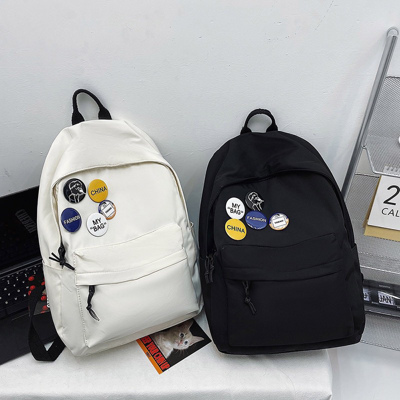 Balo Unisex phong cách Hàn Quốc đơn giản nhiều ngăn full phụ kiện Beliti