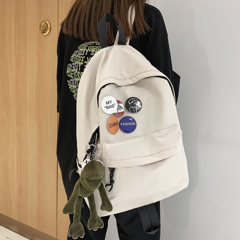 Balo Unisex phong cách Hàn Quốc đơn giản nhiều ngăn full phụ kiện Beliti