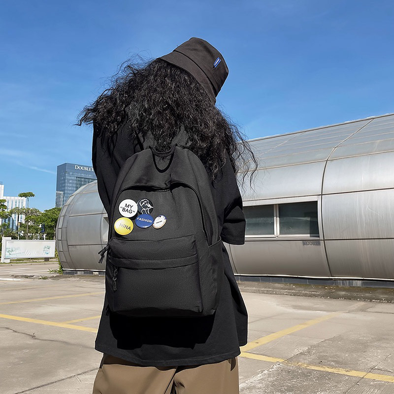 Balo Unisex phong cách Hàn Quốc đơn giản nhiều ngăn full phụ kiện Beliti