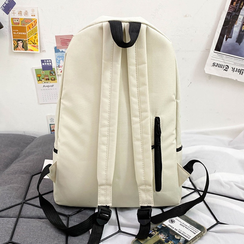 Balo Unisex phong cách Hàn Quốc đơn giản nhiều ngăn full phụ kiện Beliti