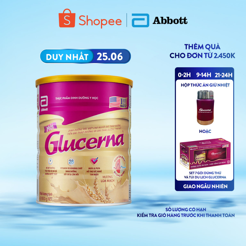 Glucerna Lúa mạch 850g