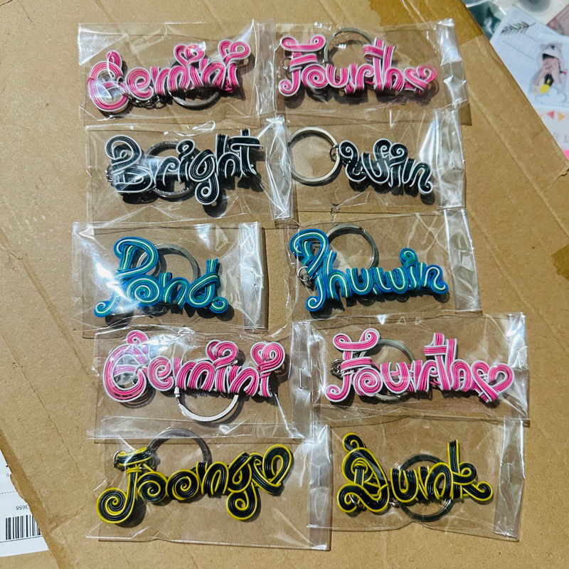 MÓC KHOÁ HANDMADE TÊN IDOL SIÊU XINH GEMINIFOURTH, BRIGHTWIN, JOONGDUNK, PONDPHUWIN