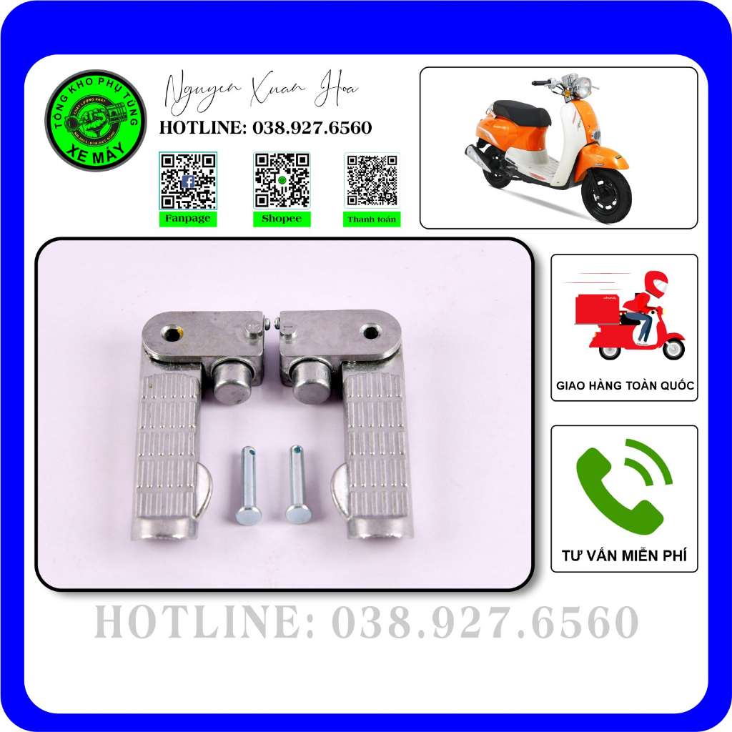 Để chân sau/ gác chân sau Crea 50cc/ Crea 2018/ Crea 2019/ Crea liên doanh