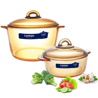 Bộ 2 nồi thủy tinh Luminarc Granite 3L-1.5L