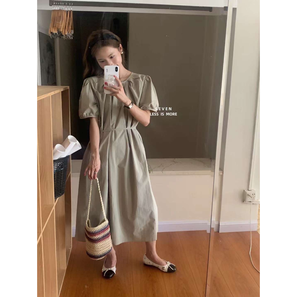 Váy thô suông lưng U buộc dây 7091 SEVEN