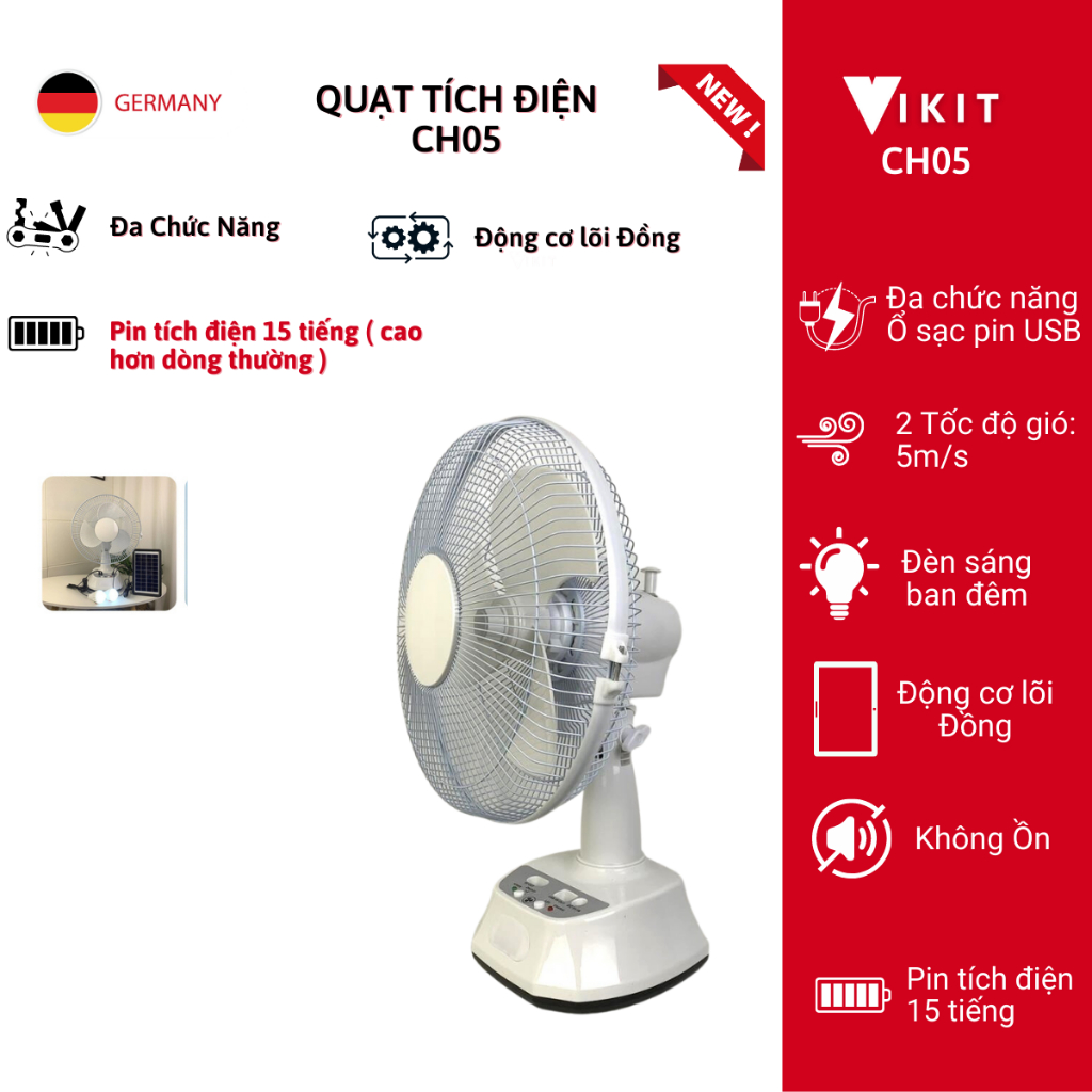 QUẠT TÍCH ĐIỆN VIKIT CH05