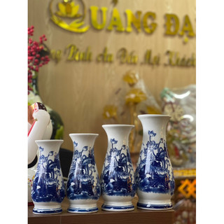 Lọ hoa Bát Tràng, lọ hoa thờ, bình cắm hoa thờ hoa sen Bát Tràng