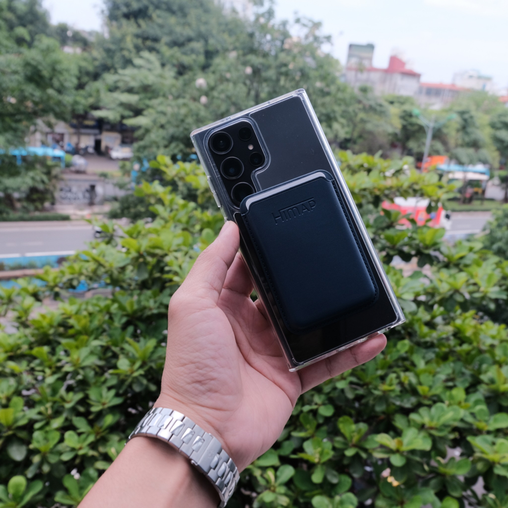 Ví Macsafe HIMAP từ tính không dây cho Smartphone đựng thẻ, card,cmtnd, thẻ bank