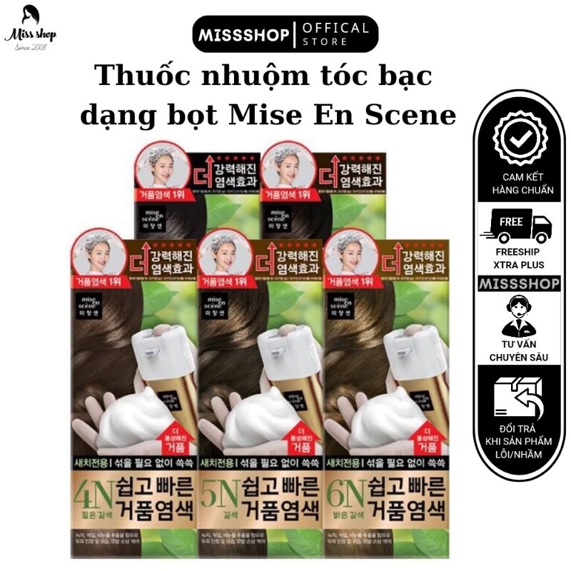 Nhuộm tóc bạc dạng bọt biển Mise en scene MẪU MỚI