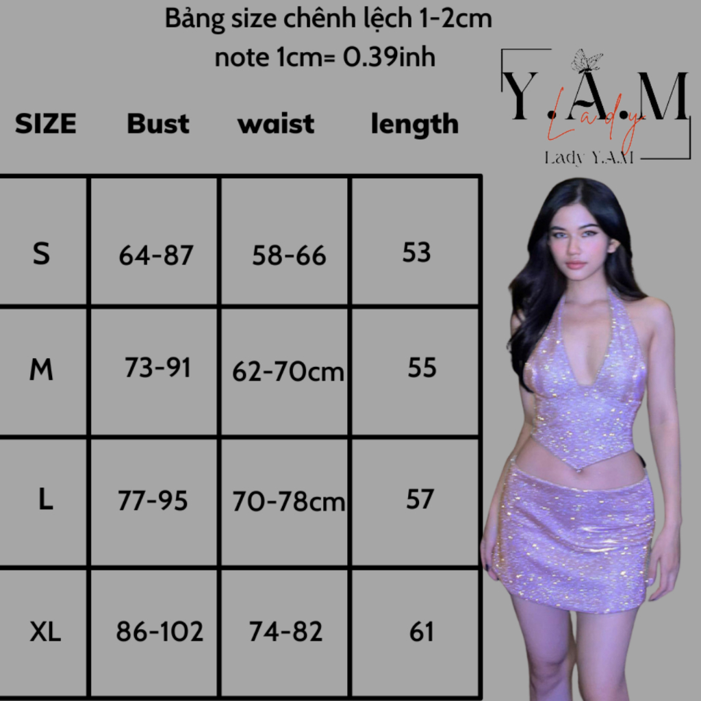 Set Áo Lấp Lánh Màu Trơn + Chân Váy Mini Thời Trang Mùa Hè 2023 Cho Nữ