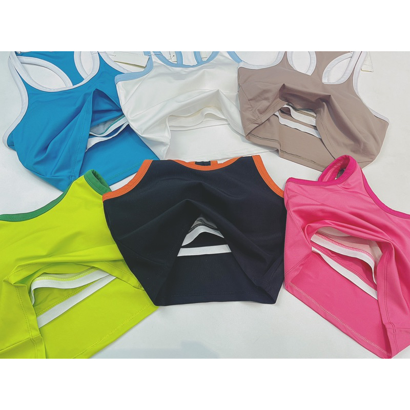 Áo croptop bra kèm mút tập gym yoga aerobic chất co giãn thấm hút mồ hôi