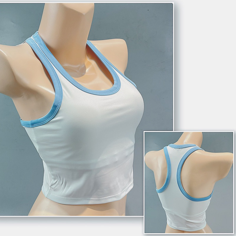Áo croptop bra kèm mút tập gym yoga aerobic chất co giãn thấm hút mồ hôi