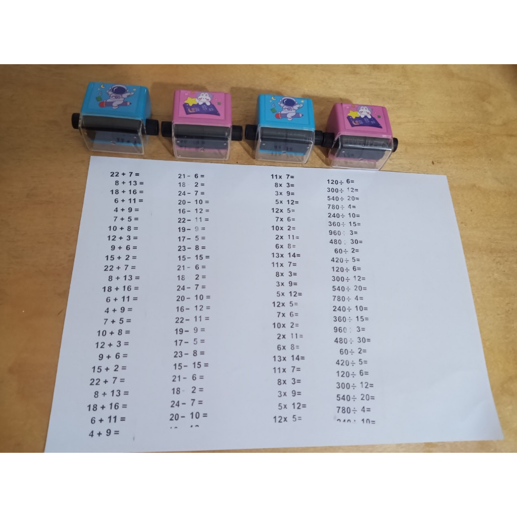 Máy Tạo Phép Tính 2 in 1 Cộng Trừ mini đơn giản ngẫu nhiên cho bé - Con lăn phép toán