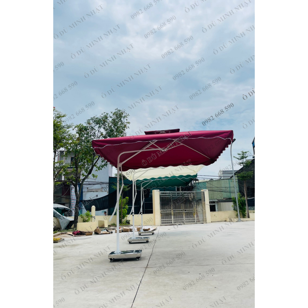 Ô dù che nắng lệch tâm vuông 2,5x2,5m