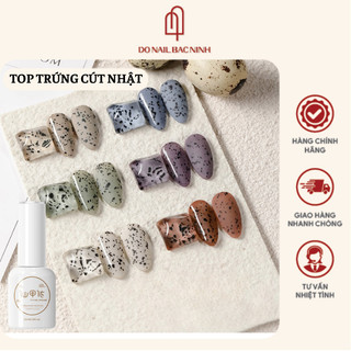 Top trứng cút nail hàng Nhật siêu đặc, sơn gel  trứng cút hàng chuẩn nhiều tinh thể - chai 15ml