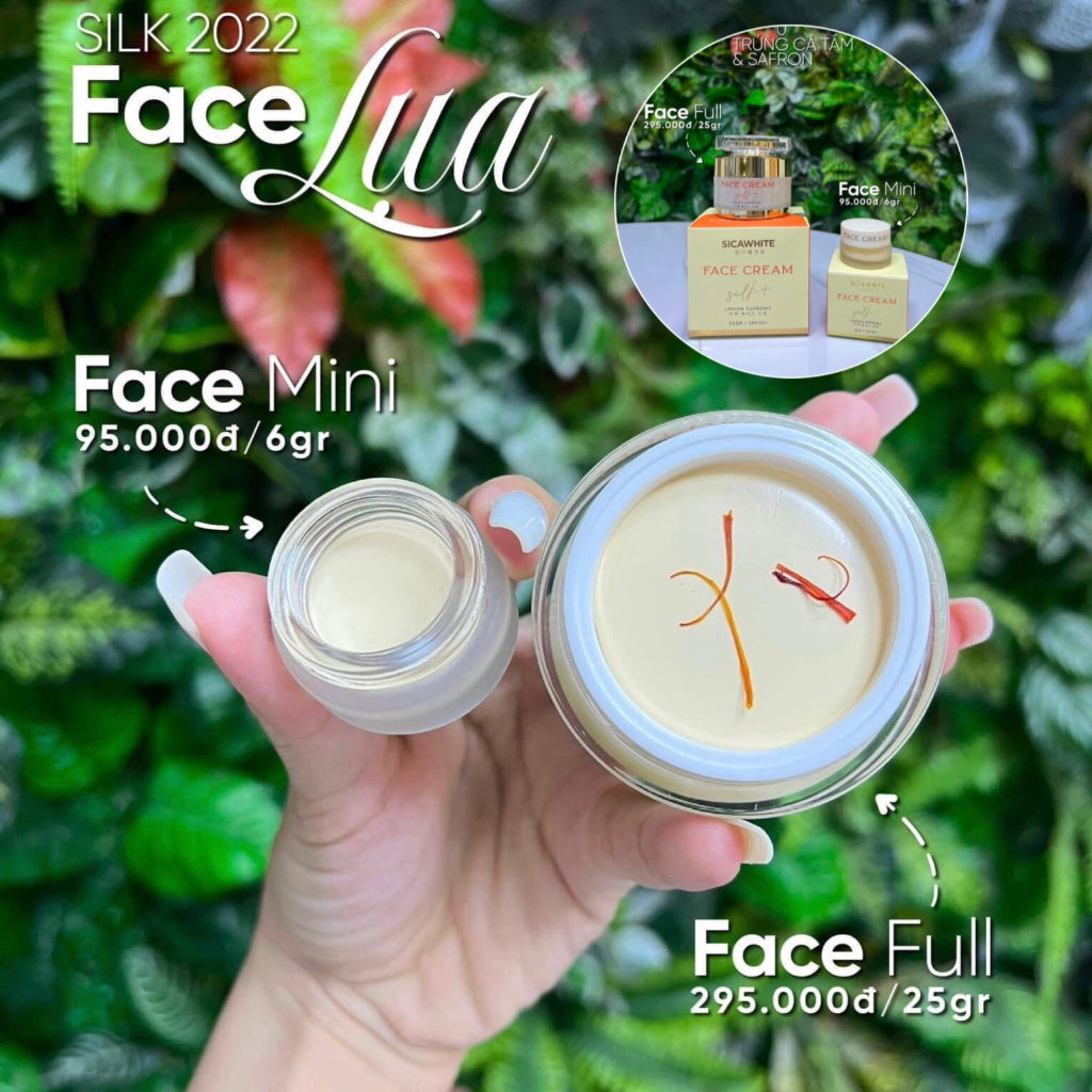 [Full - Mini] KEM FACE LỤA SICA WHITE - DƯỠNG DA SÁNG MỊN Tặng kèm quà (dành cho da thường & da dầu mụn)