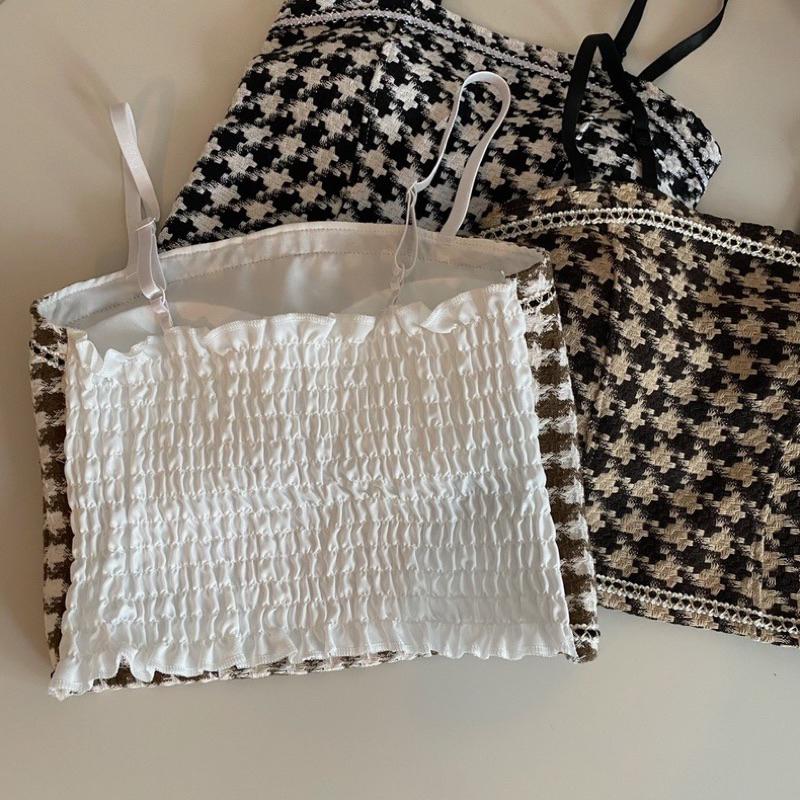 Áo hai dây sọc caro DA609