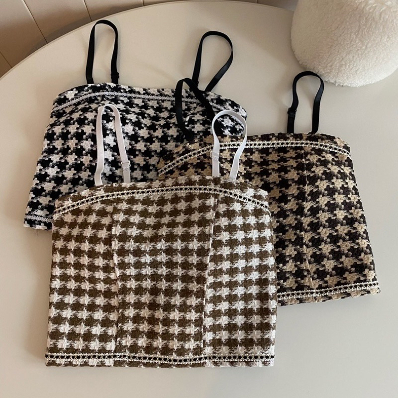 Áo hai dây sọc caro DA609