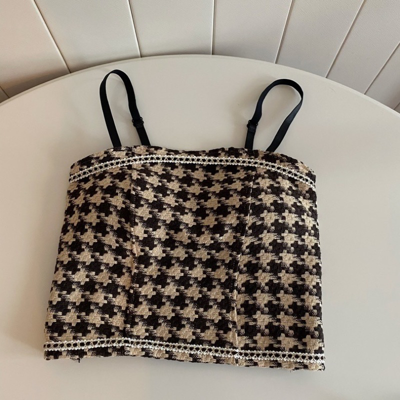 Áo hai dây sọc caro DA609