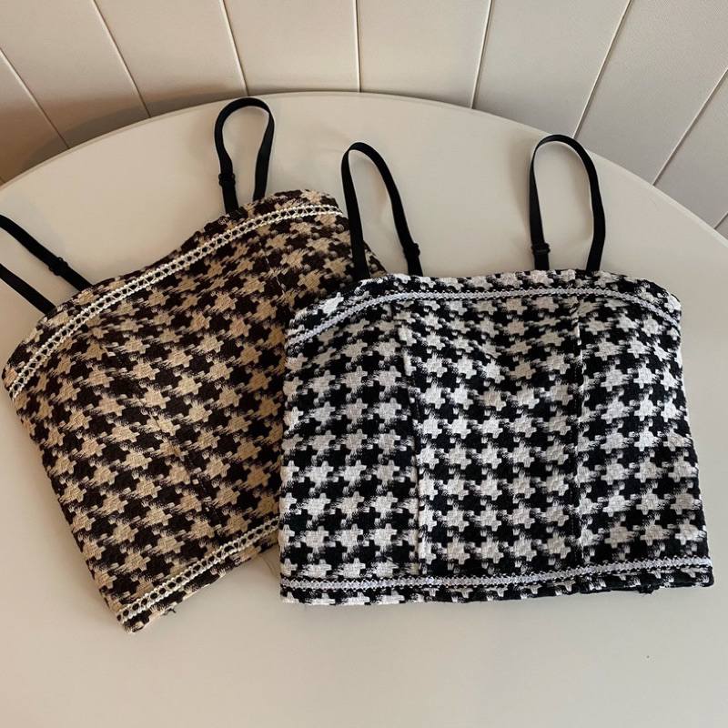 Áo hai dây sọc caro DA609