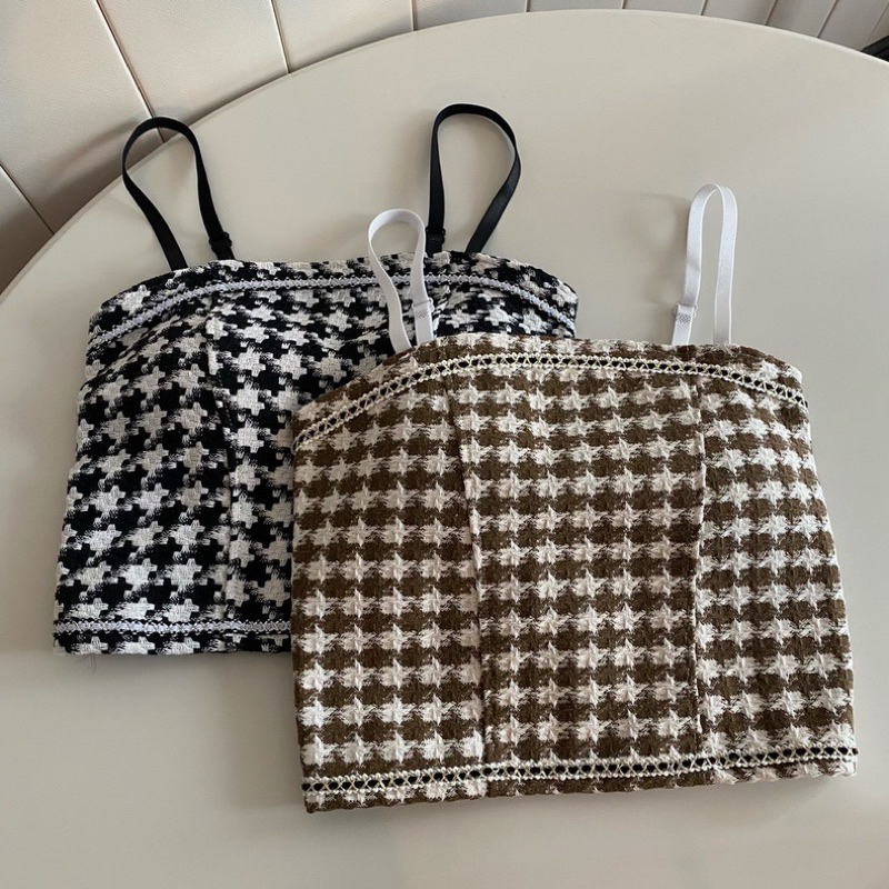 Áo hai dây sọc caro DA609