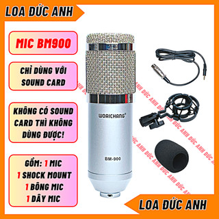 Mic Thu Âm Waichang Bm900 Micro Livestream BM900 Đủ Màu Chuyên Dụng Cho Các Dòng Sound Card K10, K300, H9, V8