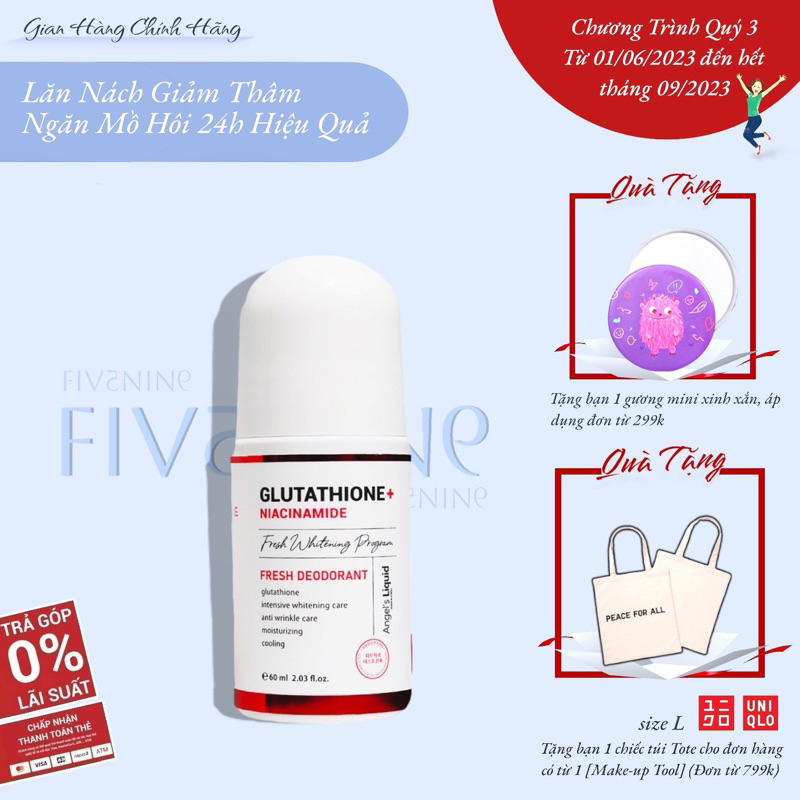 Lăn khử mùi, trắng da Angel’s Liquid Glutathione 7 day mẫu mới (60ml) LIEST