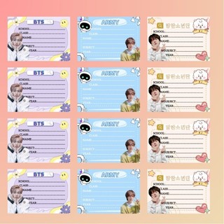 SET NHÃN VỞ BTS - set 12 nhãn vở