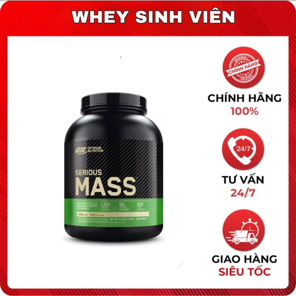 Sữa Tăng cân Optimum Nutrition - Serious Mass (6 Lbs)- 2,7 KG tại WHEYSINHVIEN.COM WHEY STORE WHEY SHOP