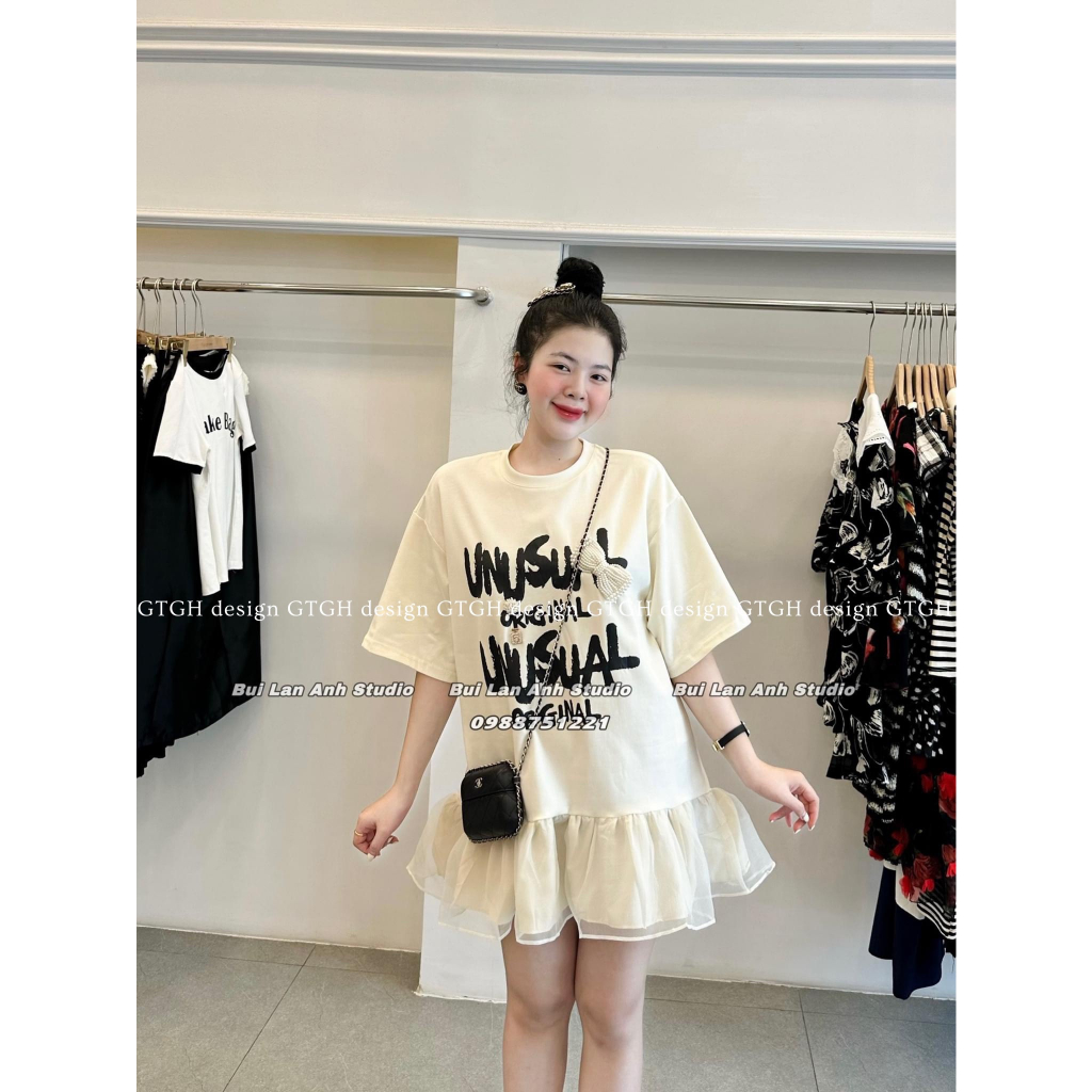 Váy Suông Chữ Phối Tơ